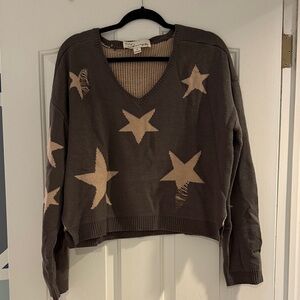 Island Gypsy Distressed Star Sweater